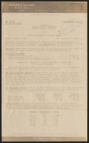Primary view of object titled '[Company Circular from Benjamin and Lang, April 1, 1962]'.