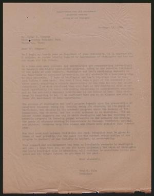 [Letter from Fred C. Cole to Isaac H. Kempner, November 12, 1962]