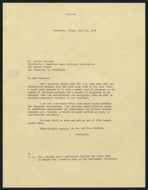 [Letter from I. H. Kempner to Donald Maclean, July 23, 1962]