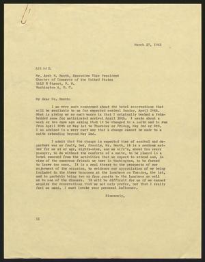 [Letter from Isaac H. Kempner to Arch N. Booth, March 27, 1962]