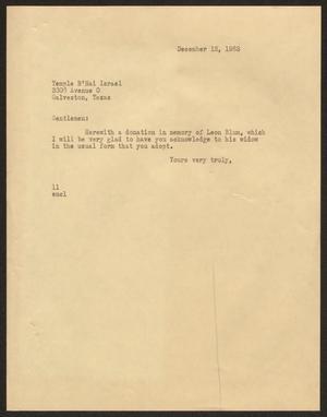 [Letter from I. H. Kempner, December 12, 1963]