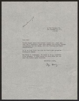 [Letter from Mrs. Inge Honig to Daniel W. Kempner, March 16, 1951]