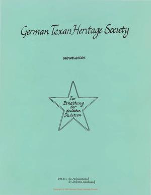 Primary view of object titled 'German-Texan Heritage Society Newsletter, Volume 2, Number 2, July 1980'.