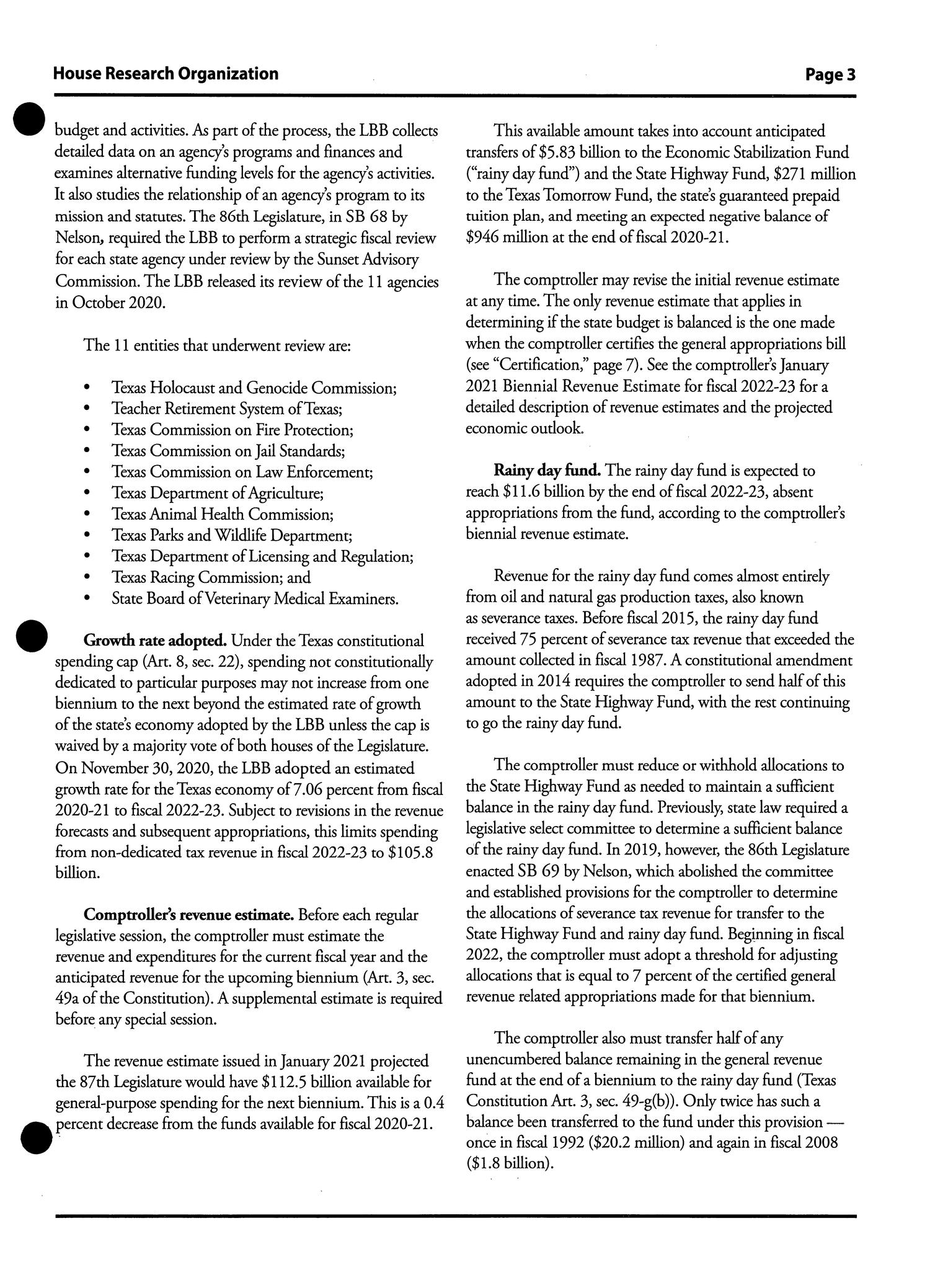 Focus Report, Volume 87, Number 1, March 2021
                                                
                                                    PAGE3
                                                