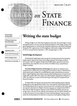 Focus Report, Volume 87, Number 1, March 2021