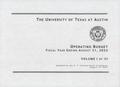 Thumbnail image of item number 3 in: 'University of Texas at Austin Operating Budget: 2022, Volume 1'.