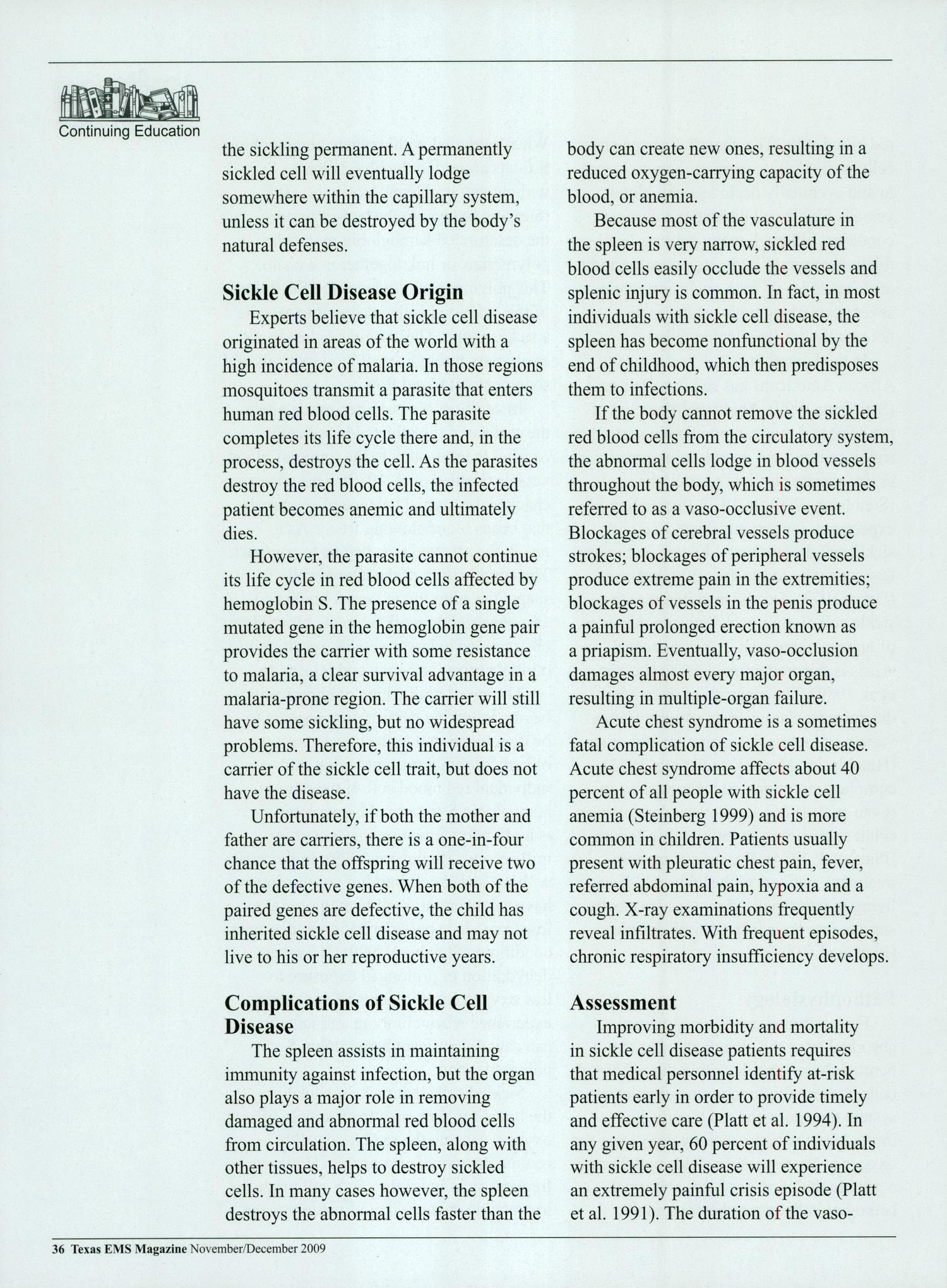 Texas EMS Magazine, Volume 30, Number 6, November/December 2009
                                                
                                                    36
                                                