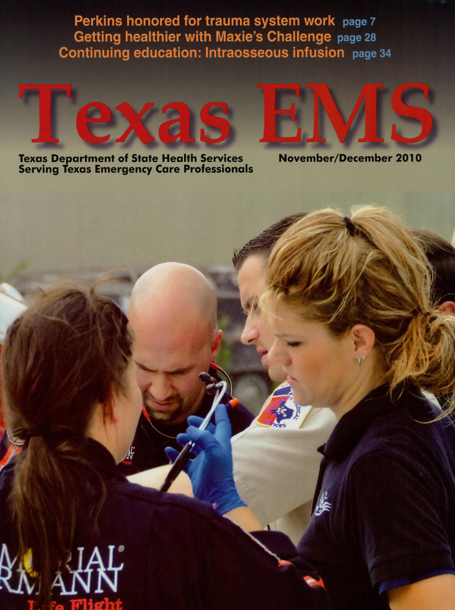 Texas EMS Magazine, Volume 31, Number 6, November/December 2010
                                                
                                                    FRONT COVER
                                                