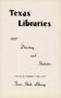 Primary view of Texas Libraries, Volume 19, Number 4, April 1957