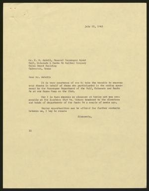 [Letter from I. H. Kempner to C. W. Axtell, July 25, 1962]