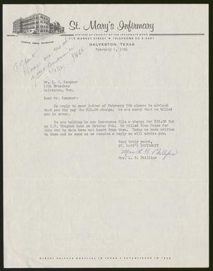 [Letter from Mrs. L. B. Phillips to I. H. Kempner, February 6, 1962]
