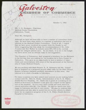 [Letter from Jack G. Springer to I. H. Kempner, October 4, 1962]