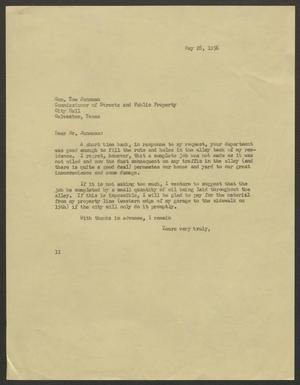 [Letter from I. H. Kempner to Tom Juneman, May 28, 1956]