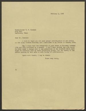 [Letter from I. H. Kempner to Tom F. Juneman, February 4, 1956]
