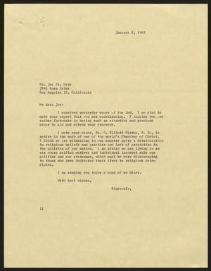 [Letter from Isaac H. Kempner to Joe St. Mary, January 5, 1962]