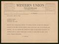 Letter: [Telegram from Isaac H. Kempner to F. Burton Fisher, June 14, 1962]