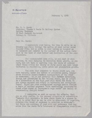 [Letter from  I. H. Kempner to E. S. Marsh , February 6, 1953]