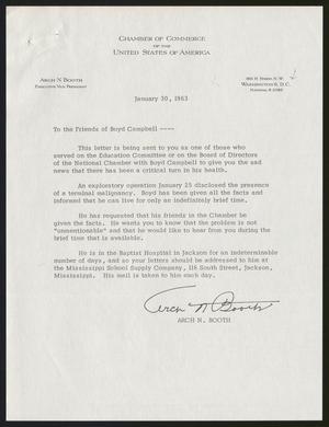 [Letter from Chamber of Commerce of the United States of America, January 30, 1963]