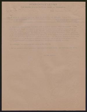 [Inter-Office Letter from Joe M. Lofton to I. H. Kempner, September 30, 1963]