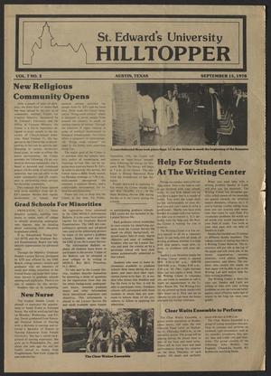 St. Edward's University Hilltopper (Austin, Tex.), Vol. 7, No. 2, Ed. 1 Friday, September 15, 1978