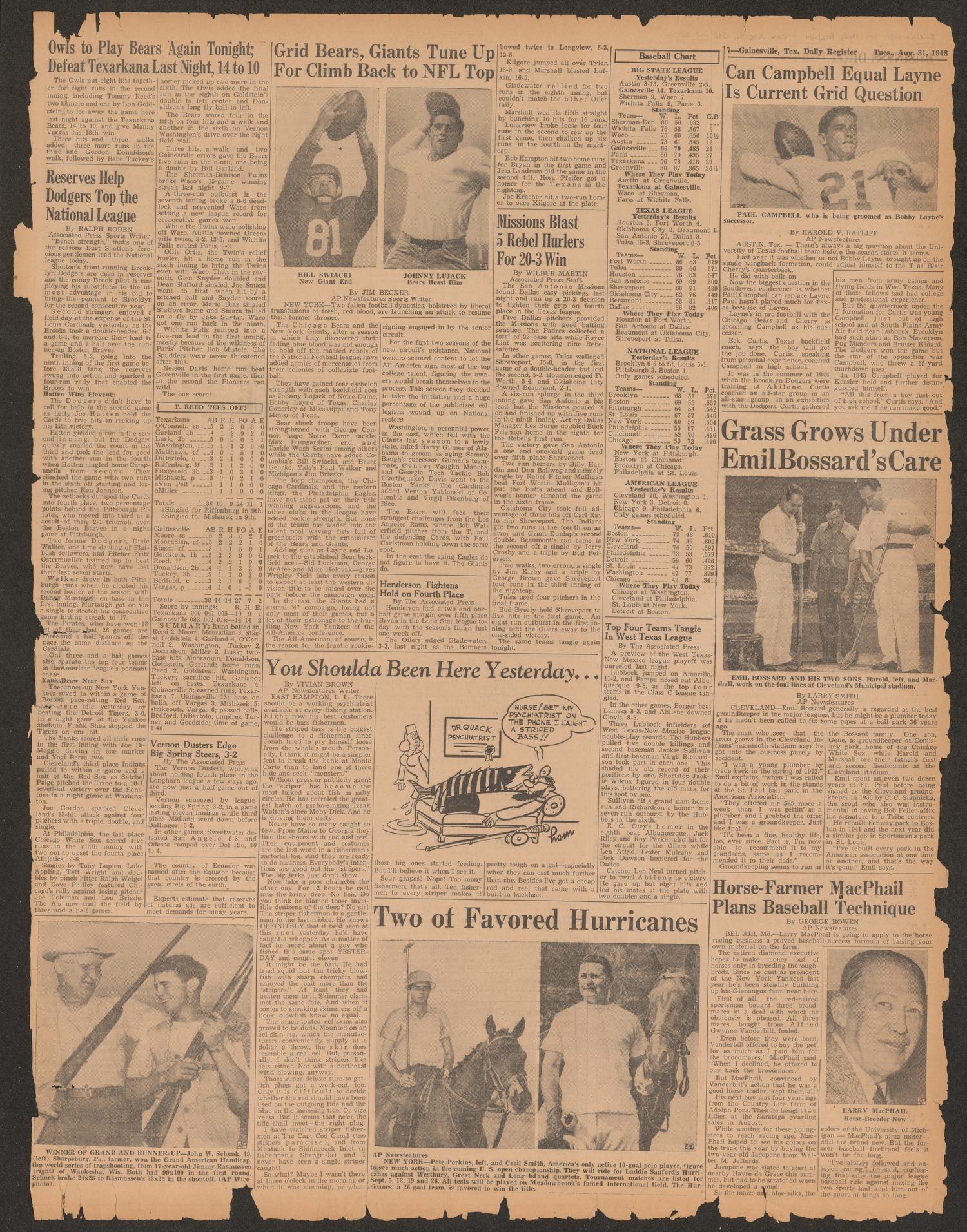 Gainesville Daily Register and Messenger (Gainesville, Tex.), Vol. 59, No. 2, Ed. 1 Tuesday, August 31, 1948
                                                
                                                    [Sequence #]: 7 of 8
                                                