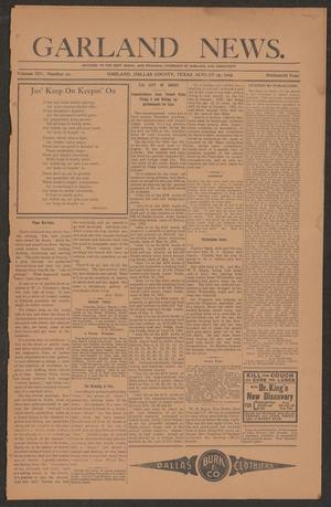 Garland News. (Garland, Tex.), Vol. 19, No. 20, Ed. 1 Friday, August 25, 1905