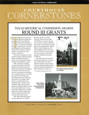 Primary view of object titled 'Courthouse Cornerstones, Volume 3, Number 1, Winter 2002'.