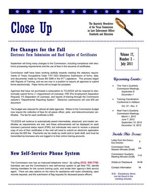 Close Up Newsletter, Volume 17, Number 3, July 2011