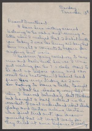 [Letter from Catherine Davis to Joe Davis - November 13, 1944]