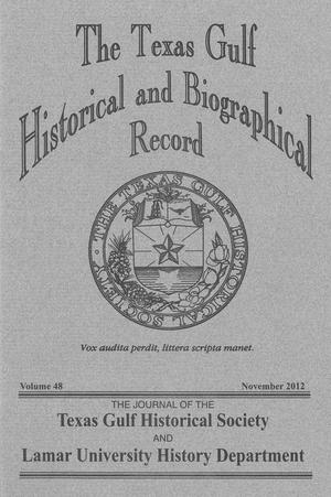 Primary view of object titled 'The Texas Gulf Historical and Biographical Record, Volume 48, 2012'.