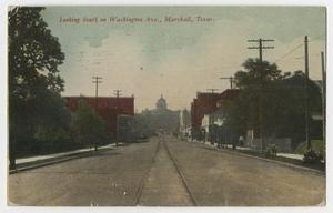Primary view of object titled 'Looking South on Washington Ave., Marshall, Texas'.