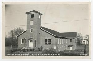 Primary view of object titled 'Jerusalem Baptist Church, Marshall, Texas'.
