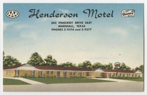 Henderson Motel, 302 Pinecrest Drive East, Marshall, Texas