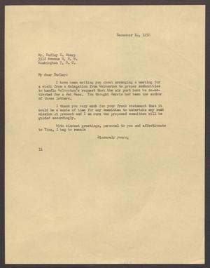 [Letter from Isaac H. Kempner to Dudley C. Sharp, December 14, 1956]