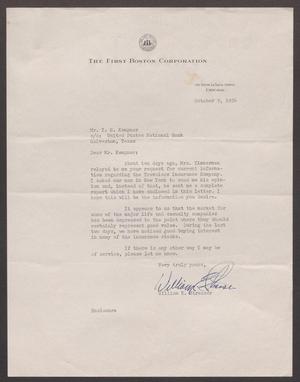 [Letter from William E. Stasser to Isaac H. Kempner, October 9, 1956]