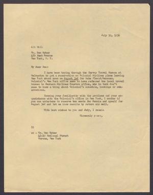 [Letter from Isaac H. Kempner to Ben Wyker, July 10, 1956]