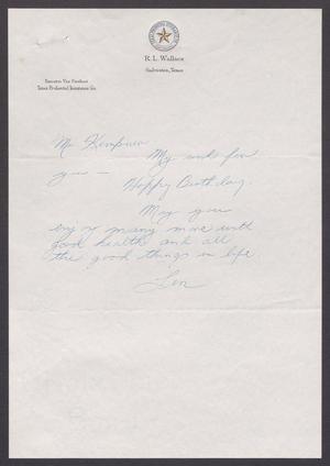 [Letter from R. L. Wallace to I. H. Kempner, 1956?]