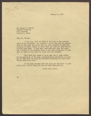 [Letter from Isaac H. Kempner to Robert C. Chuoke, January 9, 1957]
