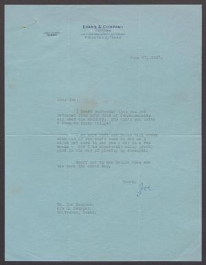 [Letter to Isaac H. Kempner, June 27, 1957]