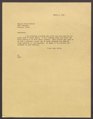 [Letter from Isaac H. Kempner to Empire Broom Factory, March 4, 1957]