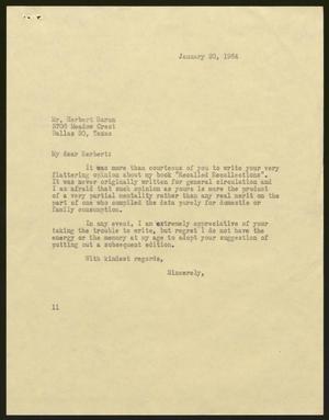 [Letter from Isaac H. Kempner to Herbert Garon, January 20, 1964]