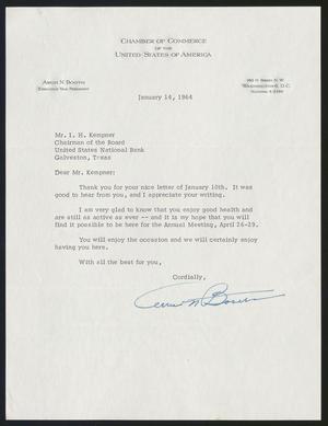 [Letter from Arch N. Booth to Isaac H. Kempner, January 14, 1964]