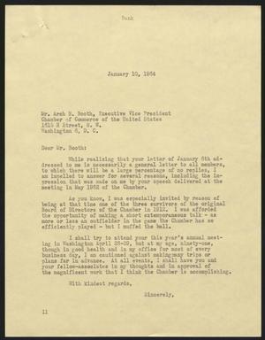 Primary view of object titled '[Letter from Isaac H. Kempner to Arch N. Booth, January 10, 1964]'.