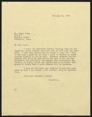 [Letter from I. H. Kempner to Steve Cohen, February 20, 1964]