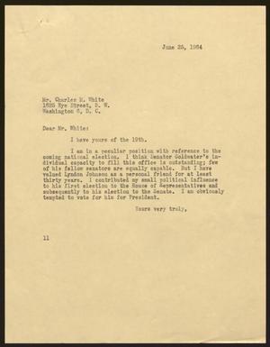 [Letter from Isaac H. Kempner to Charles M. White, June 25, 1964]