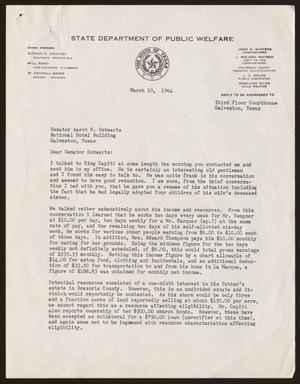 [Letter from Donald J. MacKay to Aaron R. Schwartz, March 10, 1964]