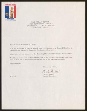 [Letter from Bay Area Council Boy Scouts of America, 1964]