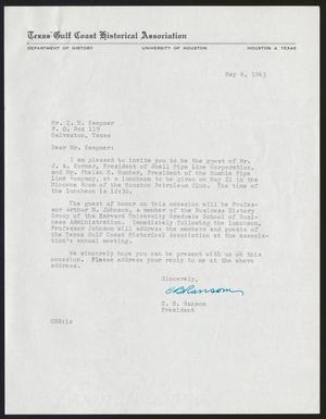 [Letter from C. B. Ransom to I. H. Kempner, May 6, 1963]