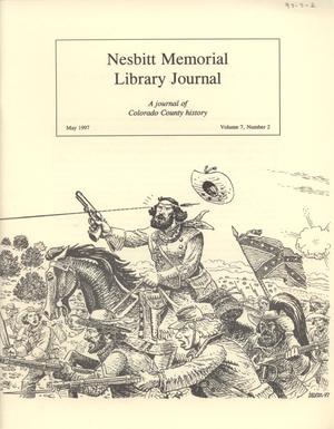 Primary view of object titled 'Nesbitt Memorial Library Journal, Volume 7, Number 2, May 1997'.