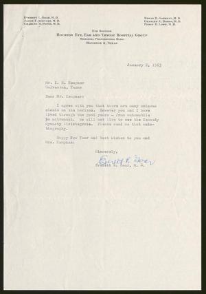 [Letter from Everett L. Goar to Isaac H. Kempner, January 2, 1963]
